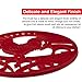 Silicone Trivet for Hot Dishes, Pots & Pans - Decorative Non Slip Mat comes in 3 Different Country Designs - Protective Pads for Kitchen Counter Love This Kitchen (7.5 inch Round, Set of 3, Coral Red)