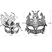 Silver/Black Flying Butterfly Women Mask & Silver Roman Warrior Men Mask Venetian Couple Masks for Masquerade/Party/Ball Prom/Mardi Gras/Wedding/Wall Decoration