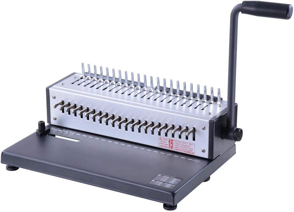 Adjustable 121 Hole 200 Sheets Paper Comb Punch Binder Binding Machine