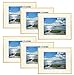 Frametory, 11x14 Aluminum Frame with Ivory Mat for 8x10 Photos Wall Display, Sawtooth Hangers, Swivel Tabs, Display, Great for Photos, Artworks (Gold, 6-Pack)