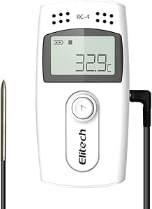 Elitech RC-4HC USB Temperature and Humidity Data Logger Recorder Monitor with LCD Display