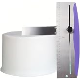12 Inch Cake Scraper Smoother, Stainless Steel Cake Bench Scraper Decorating Tools for Icing Frosting Cream Edge - Adjustable Kitchen Spatula for Mousse, Cheese, Cream Cake (Purple)