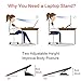 Se7enline Laptop Stand for Desk Invisible Portable Computer Stand for MacBook Air Mac Book Pro Tablets iPad and Laptops Adjustment Holder Stand with Webcam Cover Laptop Camera Cover Slide, Blackthumb 1