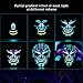 YUNLIGHTS Halloween Mask Light Up Costume Mask Sound Reactive Flashing Mask LED Scary Skull Halloween Mask for Adults and Kids