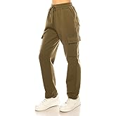 Women’s Fleece Cargo Sweatpants – High Waisted Joggers with Pockets | Loose Fit Warm Winter Lounge Pants for Women