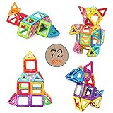 LURICO 72 Pieces Magnetic Blocks Toys Building Tiles Blocks Stack Educational Toys for Kids/Toddlers/Boys/Girls with a Storage Bag