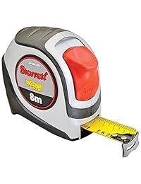 Starrett Exact Plus ktxp106   8 M N ABS Carcasa de plástico rojo medición Pocket Tape, estilo de graduación, 8 m, 26,9 mm de longitud ancho métrico, 1,58 mm intervalo de graduación