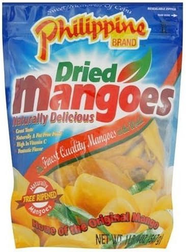 Phillippine Brand Naturally Delicious Dried Mangoes Tree Ripened Value Bag 30 Ounces by Philippine Dried Mangoes