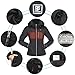 COLCHAM Heated Jacket for Women with Detachable Hood and Battery Pack Waterproof and Windproof XL Black/Grey