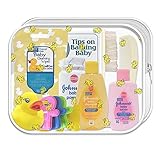 CONVENIENCE KITS Johnson & Johnson Baby Travel Kit, TSA Approved, Baby Shampoo and Accessories, Ideal Gift for Parents of Newborns, Baby Shower Gift, 10-Piece Travel Kit