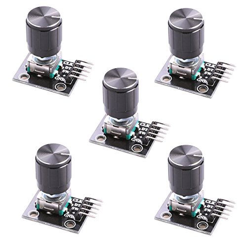 Hikig 5Pcs KY-040 Rotary Encoder Module with