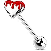 OUFER Tongue Rings - Surgical Steel, Internally Threaded Jewelry for Women & Men