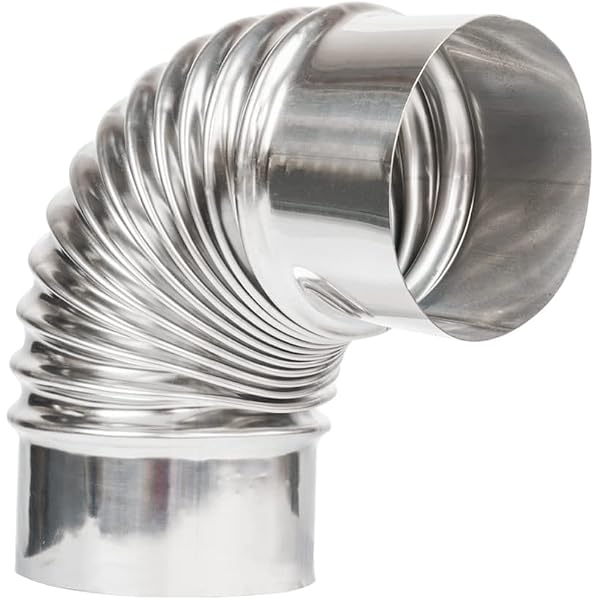 Amazon.com: SoloWilder 90 Degree Elbow Stovepipe 3.5in Extension Tube Chimney  Flue Exhaust : Tools u0026 Home Improvement