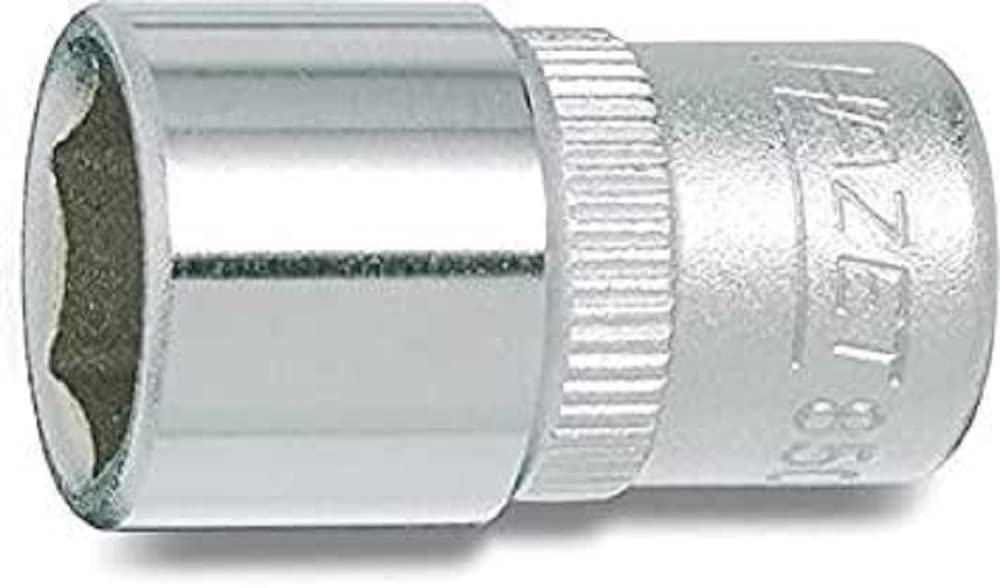 HAZET 850A-7/32 25 mm 6-Point Hexagon Traction Profile Socket - Chrome-Plated/Polished
