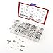 Hilitchi 400pcs M2 M2.5 M3 M4 M5 Phillips Pan Head Screws Nuts w Washers Assortment Kit - 304 Stainless Steel