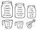 Measuring Cups Conversion Baking Vinyl Wall Art Decal Sticker primary