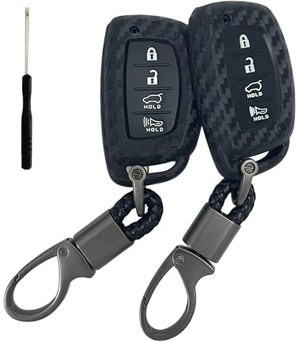 Funda Para Llavero De 7 Botones Compatible Con Hyundai Santa Fe Sonata Tucson Nexo Sin Llave Soporte Para Control Remoto De Entrada Sin Llave