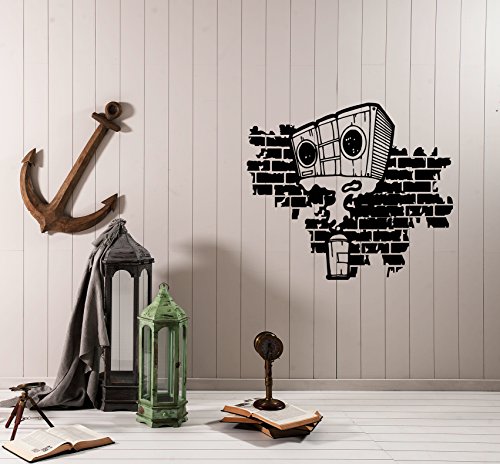 Wall Decal Graffiti Street Art Cassette Recorder Boombox Vinyl Sticker (ed939) - Thumbnail 3