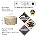 Porch Shield 600D Heavy Duty Patio Round Fire Pit/Table/Bowl Cover 40 inch, 100% Waterproof, Beige
