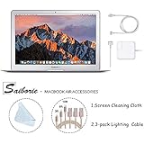 Apple 13.3" MacBook Air (2017) Laptop, Intel Core i5 (Up to 2.9GHz), 8GB RAM, 128GB SSD w/Saiborie 3-Pack Lightning Cables, Screen Cleaning Cloth | Choose Your SSD and Accessories