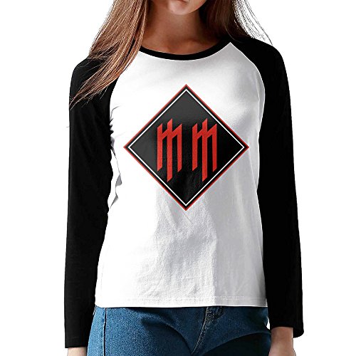 Women's Marilyn Manson Logo Long Sleeve Raglan Baseball Shirts