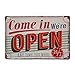 NEW DECO Come in We are Open Metal Tin Sign Vintage Retro Wall Decor Art 8x12 Inches(20x30cm)