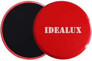 IDEALUX Exercise Sliders, Dual Sided Core Sliders, Work Smoothly on Any Surface, Full Body Exercise Equipment, Compact for Travel or Home Workout (2PCs)…