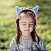 Cat Ear Headphones,MindKoo Kids Headphones Flashing Glowing Cosplay Fancy Foldable Over-Ear Gaming Headsets with LED Flash light for Girls,Children,Compatible for iPhone 6S,Android Phone (Pink)