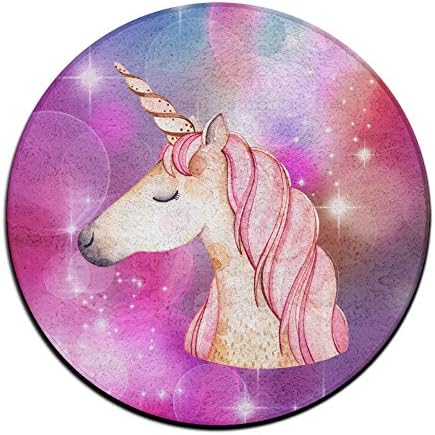 Be A Unicorn In A Field Of Horses Soft Coral Velvet Circular General Purpose Floor Mat Or Rug Use In Front Of Bedroom, Kitchen ,Vanity, Bath Tub, Living Room And Toilet