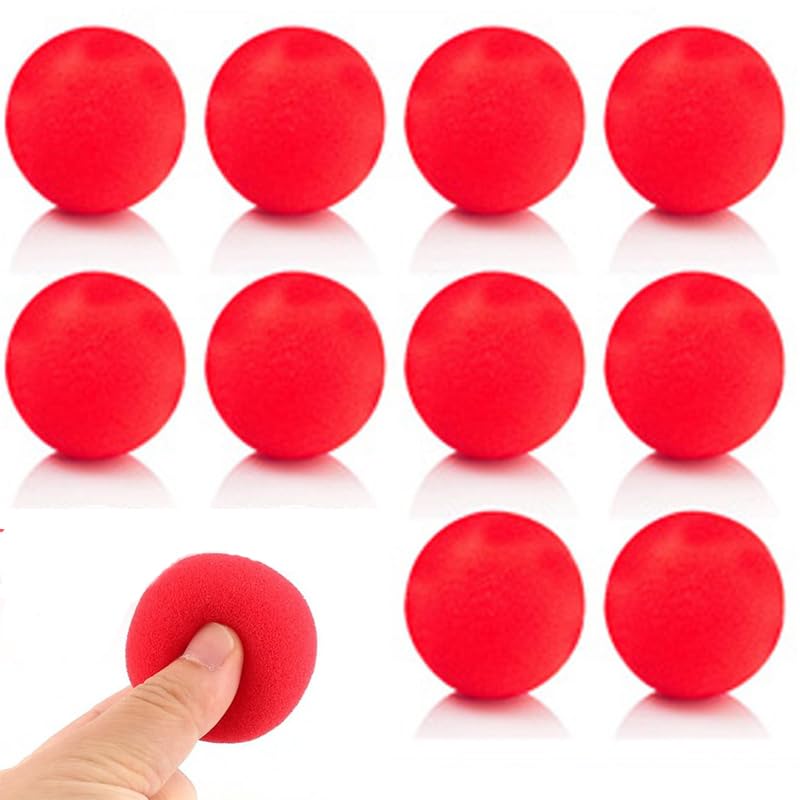 Magic Sponge Balls, FaJoek 10 Pieces 4.5 cm Red Sponge Balls, Magic Sponge Balls, Magic Sponge Ball, Magic Sponge Ball, Soft Red Sponge Ball