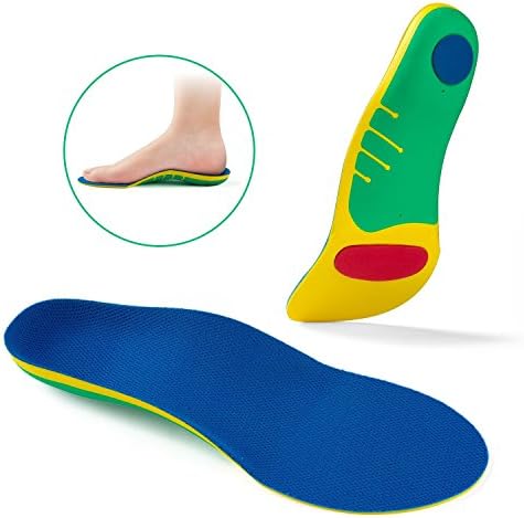 OptiFeet High Arch Support Orthotic Shoe Insoles Shock Absorption Inserts for Men Women, for Heel Spurs/Flat Feet/Plantar Fasciitis