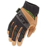 LIFT Safety Tacker Work Gloves | Durable Synthetic Leather Palm | Breathable 2-Way Stretch Back | Brown/Black | Large