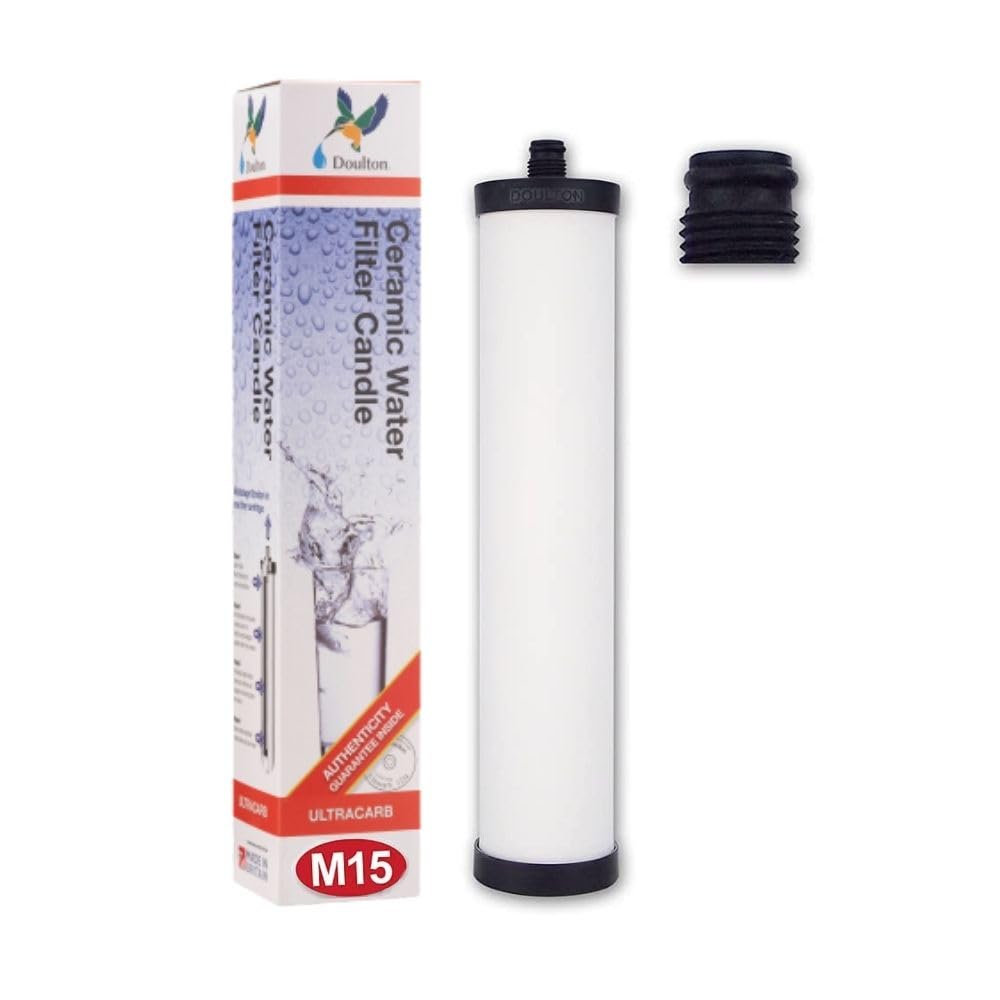Doulton M15 UltraCarb Ceramic Drinking Water Filter Candle for Franke 02, Franke Triflow, Filterflow, All 1st Gen Steel and 2nd Gen Plastic Housings ¦ FRX01 ¦ 10 inch ¦ M15 Thread ¦ W9223021 (1 Pack)
