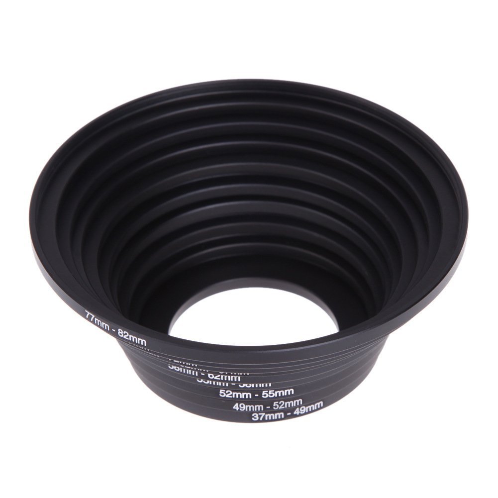 CAM-ULATA 20 Teiliges Filteradapter Step Up / Step Down Ringe Set 82mm 77mm 72mm 67mm 62mm 58mm 55mm 52mm 49mm 37mm 30mm Objektivadapter Adapterringe Filteradapter Schwarz für Canon Nikon Sony Sigma
