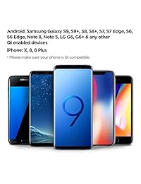 VIEE Qi   Cargador de coche inalámbrico magnético para Samsung Note 8, S6, S7, S8, S8 Plus, Note 5, Apple iPhone 7,6 Plus, con 1 puerto USB, 4 imanes de 0.118 in de grosor