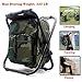 HANERDUN 3 in 1 Backpack Stool Cooler Chair, Foldable Camping Fishing Stool, Portable Backpack Chair for Outdoor Hiking Walking,Camouflage