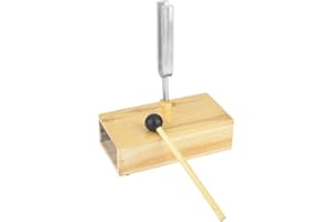 Qiilu 440Hz Tuning Fork Resonance Box Set for Meditation and Sound Healing, Includes Wooden Resonator and