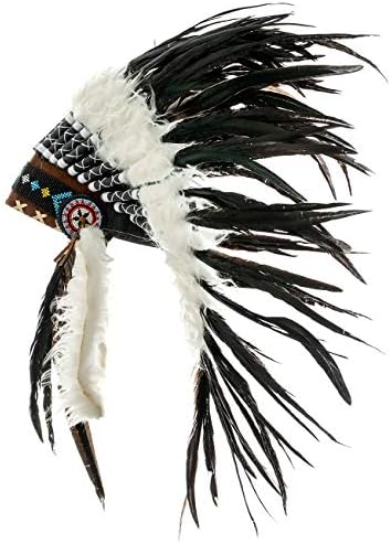 Novum Crafts Feather Headdress | Native American Indian Inspired | Choose Color