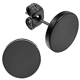 Flongo Men's Women's 10mm Round Stainless Steel