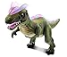 Mozlly Value Pack Set of 2 T-Rex (Green & Brown) Remote Control Dinosaur -Electronic Toy Walking Roaring Robot Dino Lights Up w/ Sound Discovery Learning Action Figure Size: 18.5 x 8 x 5.5 inches