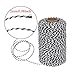Tenn Well Black and White Twine, 200M Cotton Bakers Twine Perfect for Baking, Butchers, Crafts, Gift Wrapping, Holiday Decorations