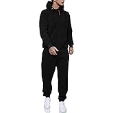 CUBECIRCLE Sweatsuits for Men 2 Piece Men's Jogging Tracksuit Set Hoodie Casual Athletic Long Sleeve Zipper Suit Set