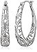 Amazon Collection Sterling Silver Filigree Hoop Earrings