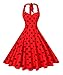 V Fashion Women's Rockabilly Dress 50s Style Halter Cocktail Swing Dress