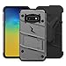 ZIZO Bolt Series for Galaxy S10e Case Heavy-Duty Military Grade Drop Tested Bundle with Tempered Glass Screen Protector Holster and Kickstand Metal Gray Black