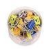FORNIC Smile Binder Clips, 25 mm, Assorted Color, 48 Pcs per Tub