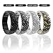 DSZ Silicone Wedding Ring for Men Sports Rubber Band for Heavy Duty - Unique Jeep Tire Tread Design with Groove for Extra Comfort (Royal Black, Light Grey, Dark Grey, Camo Green, 11)