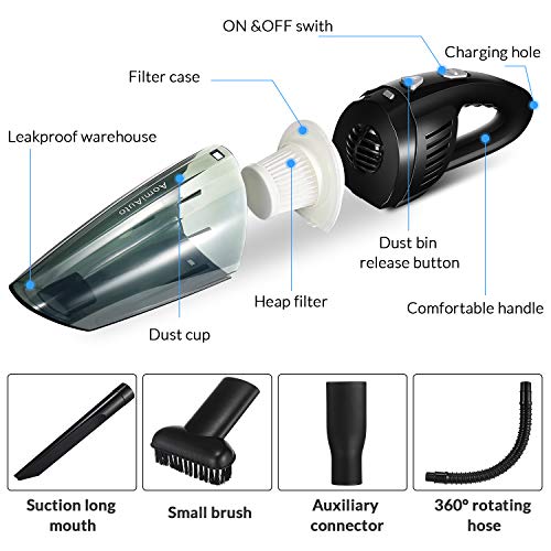 Handheld Vacuum Cleaner Cordless, Portable Car Vacuum Cleaner High