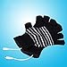 Elandy 1 Pair(2PCS) Winter Stripe Pattern USB2.0 Heated Fingerless Heating Knitting Hands Warm Gloves Gloves (Black)-Best Xmas Gift