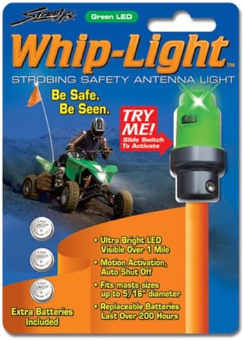 Street FX 1044316 Green ATV Antenna Whip Light